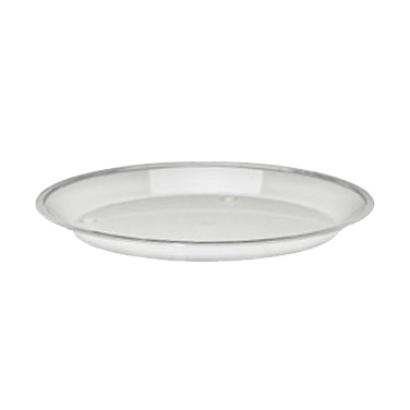 Cal-Mil 315-10-12 10" W x 1" H Clear Round Turn N Serve Shallow Tray