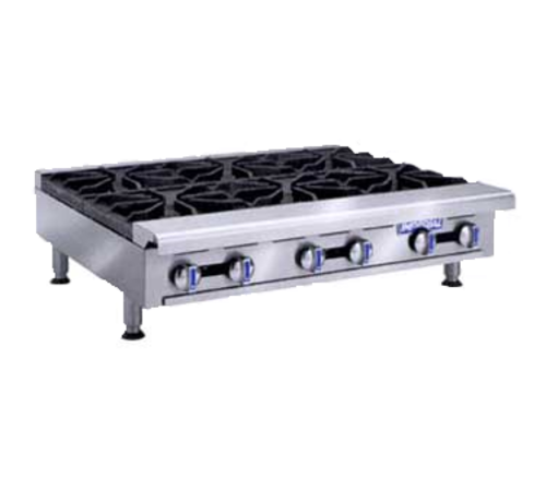Imperial IHPA-1-12-E 12" W x 10.75" H x 19.38" D Stainless Steel with (1) Round Plate Element Electric Countertop Hotplate - 208 Volts