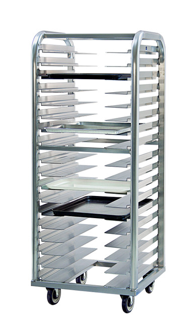New Age 4637 64"H Lifetime Series Roll-In 18 Bun Pan Rack with 3" Spacing