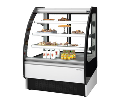 Infrico USA IDC-VBR09IR 38.44" W White Painted Stainless Steel Refrigerated Curved Display Case - 115 Volts