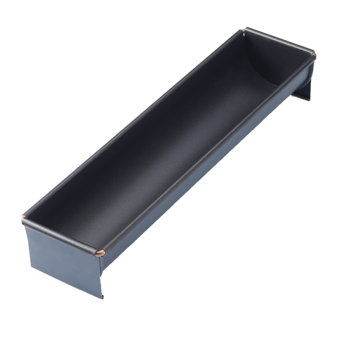 Matfer Bourgeat 340626 Exopan Buche Cake Mold 19-3/4"L x 3-1/6"W x 2-1/6"H Rounded Bottom Steel