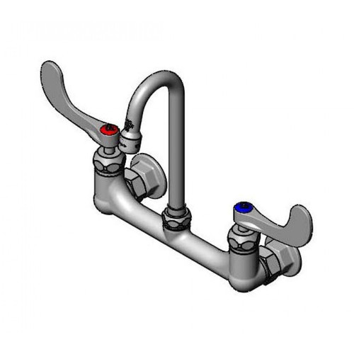T&S Brass B-2443-F1-CR-SC Faucet check valve ceramas wall mount 8" centers