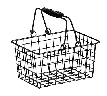American Metalcraft RBHB975 Metal Black Rectangular Basket