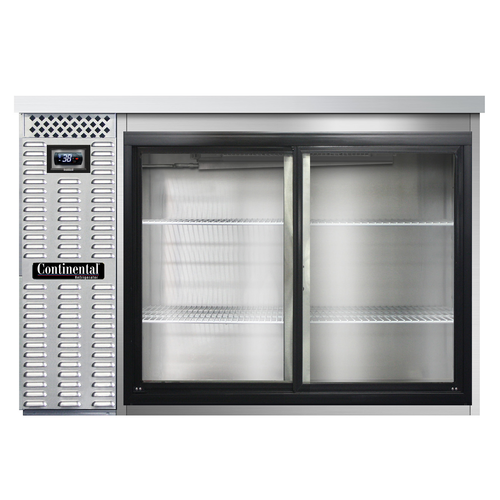 Continental Refrigerator BB50NSSSGD 50"W Glass Door Refrigerated Back Bar Cooler