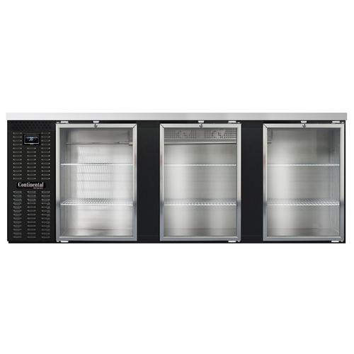 Continental Refrigerator BB90NGD 90"W Glass Door Refrigerated Back Bar Cooler
