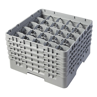 Cambro 25S958151 Camrack Glass Rack With (5) Soft Gray Extenders - 2 Cases