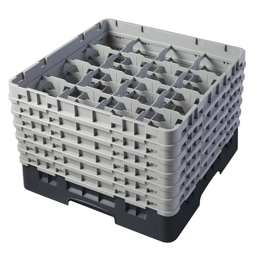 Cambro 16S1114110 Camrack Glass Rack With (6) Soft Gray Extenders - 2 Cases