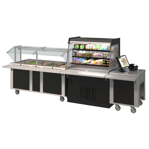 Piper Products R-GNG-LPRO-3 36"W Grab-N-Go High Profile Refrigerated Open Merchandiser