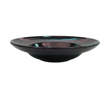 CAC China TG-3-BLK 9 Oz. Black Porcelain Round Tango Pasta Bowl (2 Dozen Per Case)