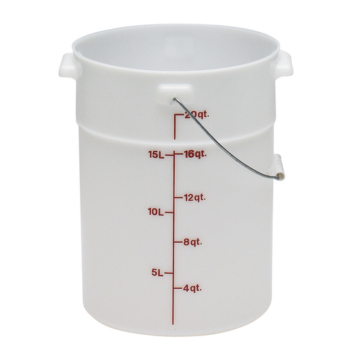 Cambro PWB22148 22 qt White Pail With Bail