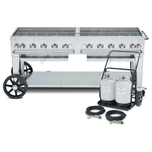 Crown Verity CV-MCC-72 81" Cart Grill With Tank Cart - 159,000 BTU