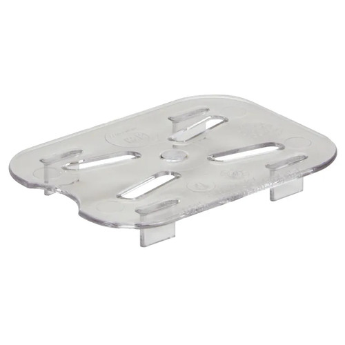 Cambro 80CWD135 Camwear 1/8 Size Clear PolyCarbonate Drain Shelf - 6/Case