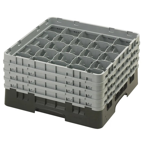 Cambro 25S800110 Camrack Glass Rack With (4) Soft Gray Extenders - 2 Cases