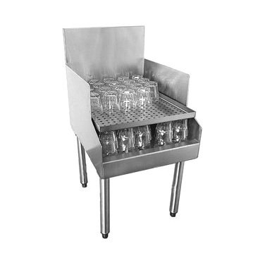 Glastender RDBA-30S Stainless Steel Recessed Drainboard - 30"W x 24"D