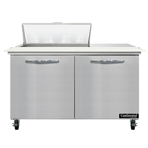 Continental Refrigerator SW48N8C 48" W Two-Section Two Door Sandwich Unit