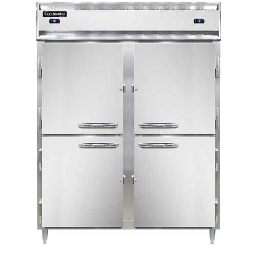 Continental Refrigerator DL2RFES-HD 57" W Two-Section Solid Door Reach-In Designer Line Refrigerator/Freezer