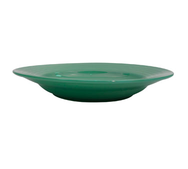 CAC China TG-120-G 12" Dia. 22 Oz. Green Porcelain Round Tango Pasta Bowl (1 Dozen)