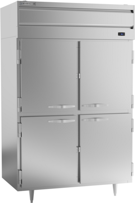 Beverage Air PR2HC-1AHS 52.13" W Two-Section Solid Door Reach-In Refrigerator