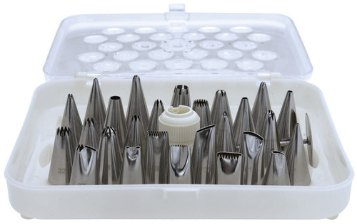 Winco CDT-26 Stainless Steel 26-Piece Cream Nozzle Set ( 26 piece Set)