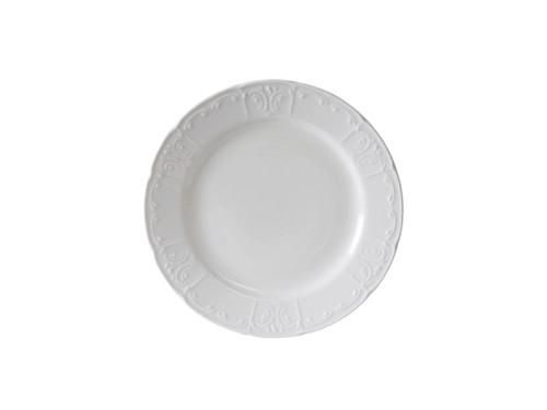 Tuxton CHA-060 6" Porcelain Porcelain White Round Plate (3 Dozen Per Case)