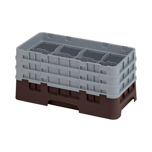 Cambro 8HS638167 Camrack Glass Rack With (3) Soft Gray Extenders - 3 Cases