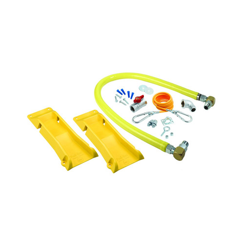 T&S Brass HG-2D-48SK-PS Safe-T-Link Gas Connector Kit 0.75" male SwiveLink Fittings 48"