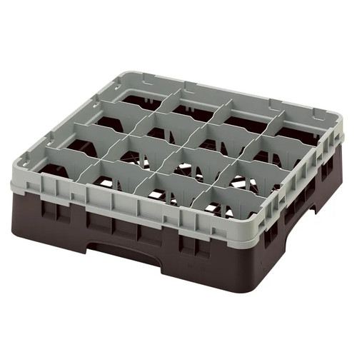 Cambro 16S418167 Camrack Glass Rack With Soft Gray Extender - 5 Cases