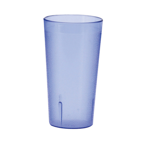 Winco PTP-09B 9-1/2 Oz. Blue Plastic Pebbled Tumbler