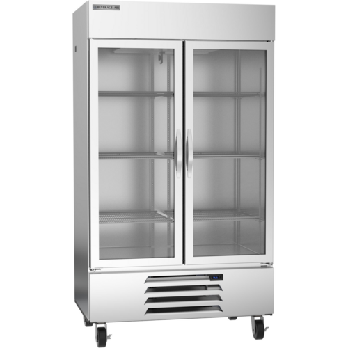 Beverage Air HBR44HC-1-G 47" W Two-Section Glass Door Reach-In Horizon Series Refrigerator