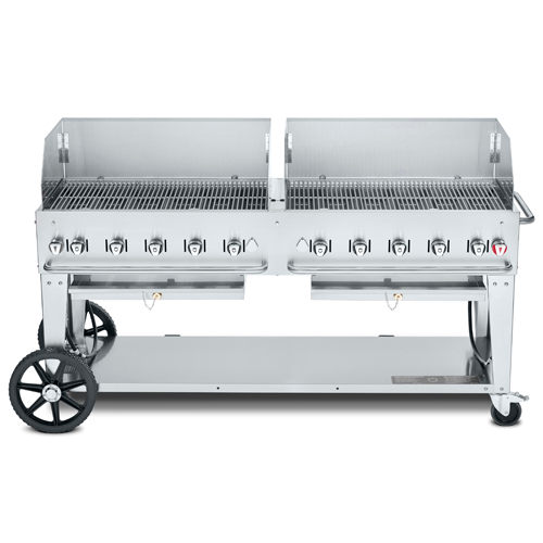 Crown Verity CV-MCB-72-SI50/100-WGP 81" Outdoor Charbroiler - 159,000 BTU