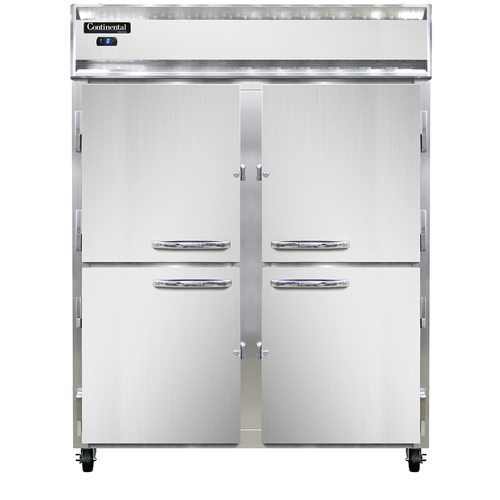 Continental Refrigerator 2FESNHD 57" W Two-Section Solid Door Reach-In Extra-Wide Freezer - 115 Volts