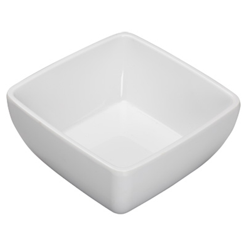 Winco WDM009-203 17 Oz. Plastic White Square Bowl (24 Each Per Case)