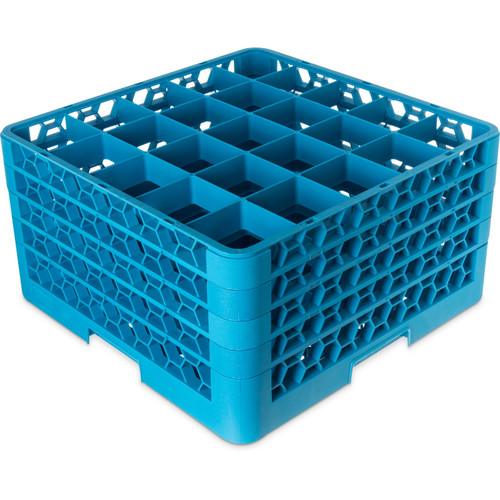 Carlisle RG25-414 25 Compartments Polypropylene Blue OptiClean Dishwasher Glass Rack
