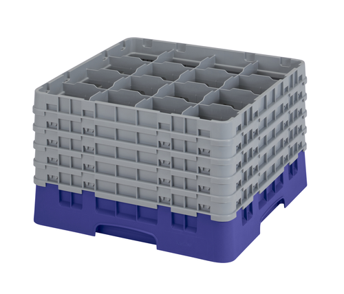Cambro 16S1058186 Camrack Glass Rack With (5) Soft Gray Extenders