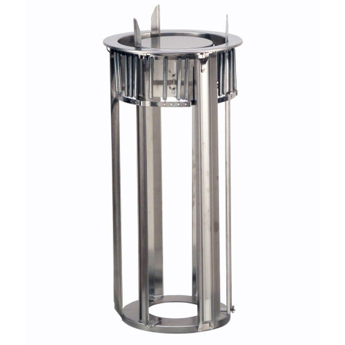 Lakeside 91225 Adjust-a-Fit 7.5" Dia. Round Stainless Steel 1-Tube Open Dish Dispenser