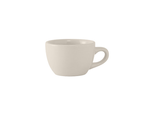 Tuxton TNR-001 3-3/4" 7 Oz. Ceramic American White/Eggshell Cup (3 Dozen Per Case)