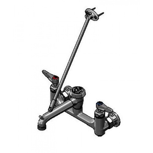 T&S Brass B-0665-CRBSTPVR Service Sink Faucet wall mount 8" centers