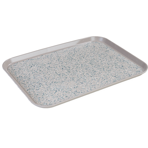 Dinex DXSMC1520NSM31 15" X 20" Latte With Latte Marble Fiberglass Patient Tray