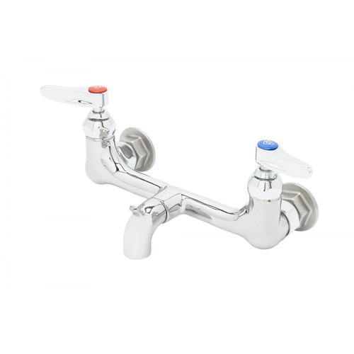 T&S Brass B-0672-POL Service Sink Faucet 8" centers 4-5/16" from wall to center of outlet