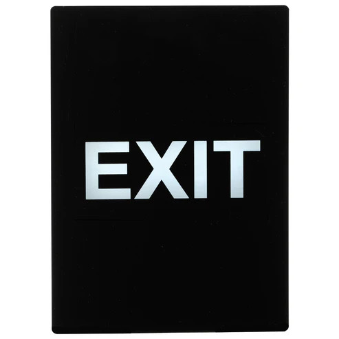 Winco SGN-805 8-1/2"W x 11-1/2"H Black Informational Sign