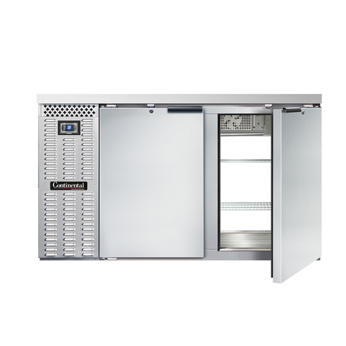 Continental Refrigerator BB59SNSSPT 59"W Solid Door Refrigerated Back Bar Cooler