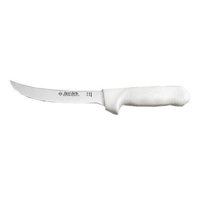 Dexter 2473 6" White Curved Sani-Safe Boning Knife with Polypropylene Handle