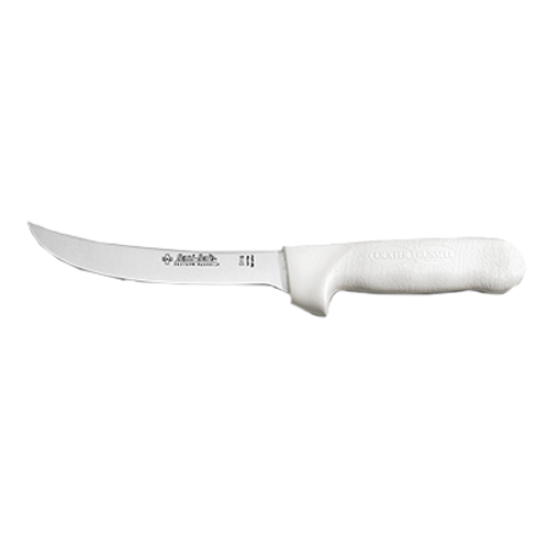 Dexter S116-6 6" White Curved Sani-Safe Boning Knife with Polypropylene Handle