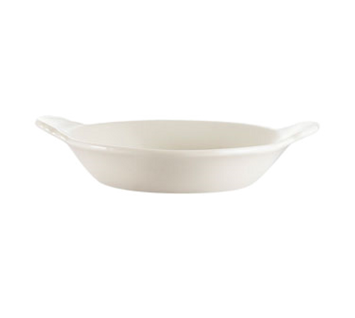 CAC China EGD-6 6 Oz. Bone White Ceramic Oval Egg Dish (3 Dozen Per Case)
