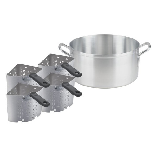 Vollrath 682114 18.5 Qt Aluminum Wear-Ever Pasta & Vegetable Cooker