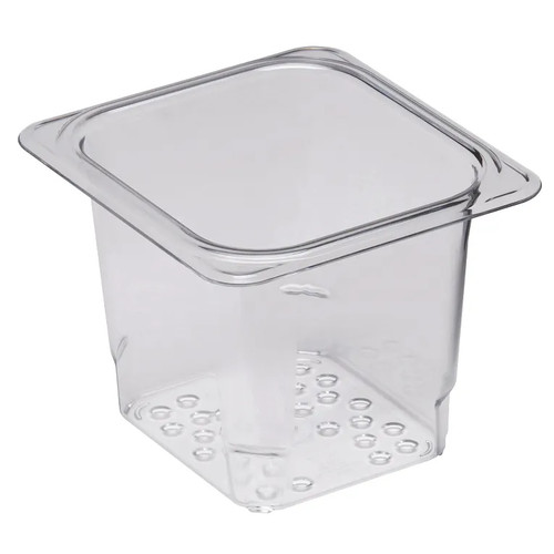 Cambro 65CLRCW135 Camwear 1/6 Size Clear Colander 5" Deep