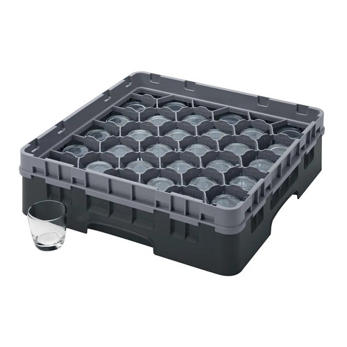 Cambro 30S318110 Camrack Glass Rack With Soft Gray Extender - 5 Cases