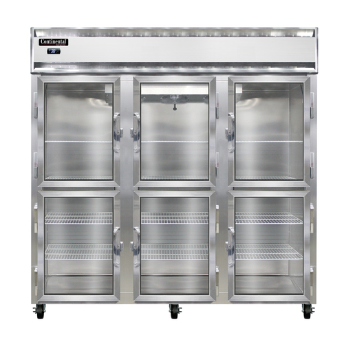Continental Refrigerator 3RNGDHD 78" W Three-Section Reach-In Refrigerator