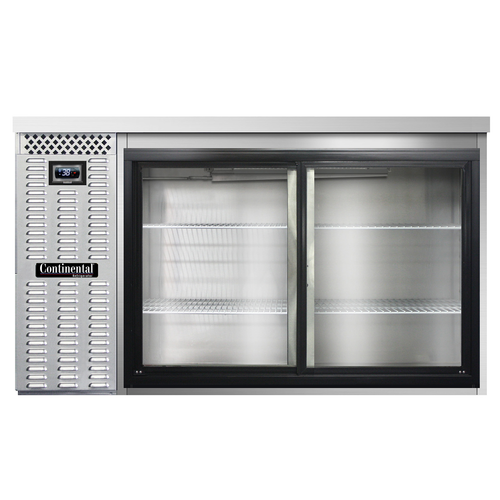 Continental Refrigerator BB59NSSSGD 59"W Glass Door Refrigerated Back Bar Cooler