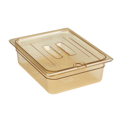 Cambro 20HPCHN150 H-Pan 1/2 Size Amber Cover - 6/Case